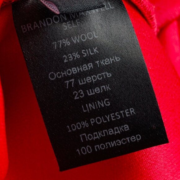 Brandon Maxwell AW/19 Fuschia Silk-Shantung Cape-Sleeve Midi Dress - Picture 10 of 11